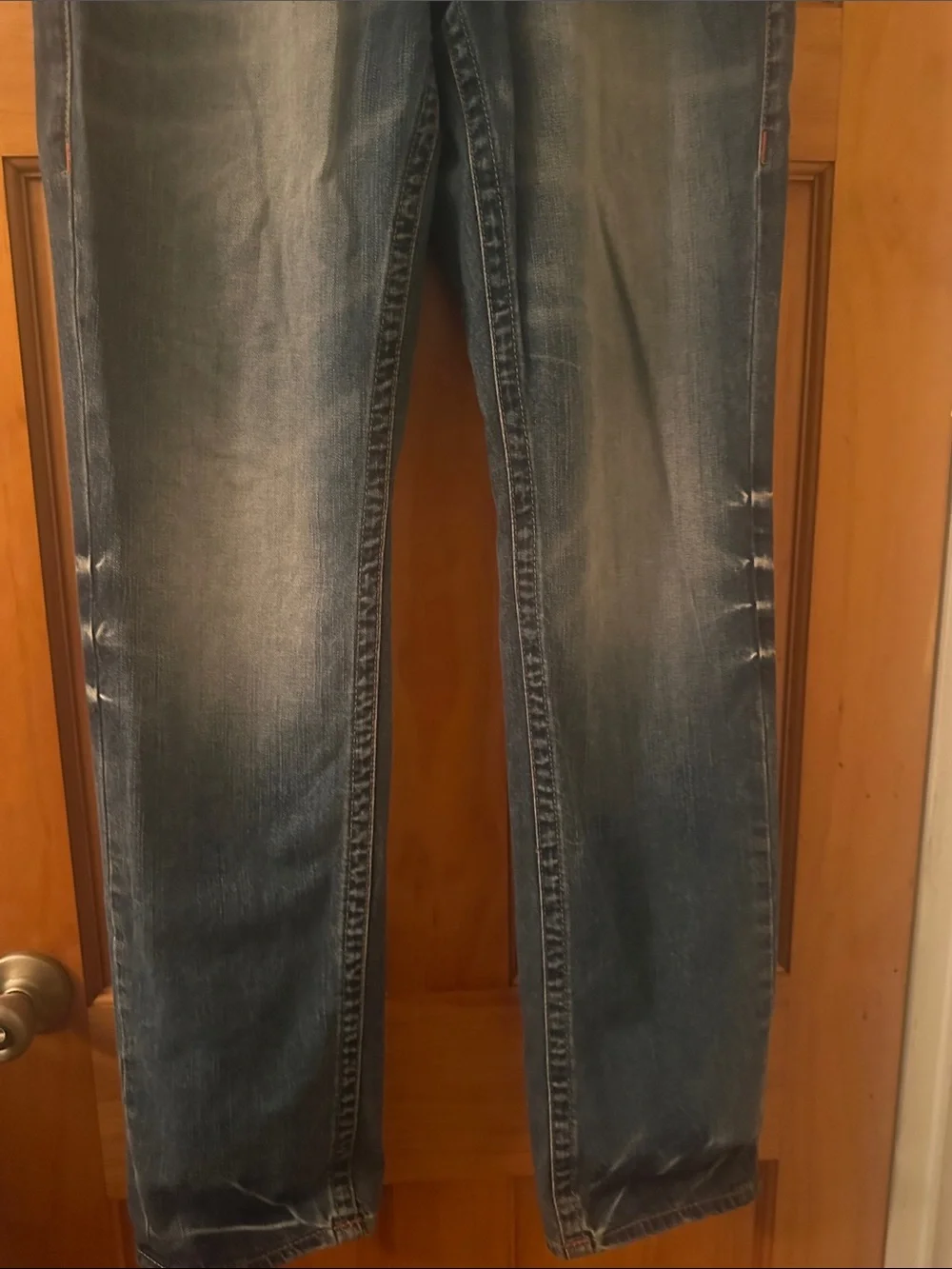 True Religion Men's Slim Washed Blue Denim Jeans